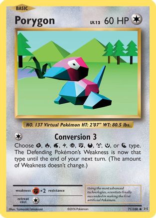 Porygon 71/108 - XY  Evolutions Reverse Holofoil - Poke-Collect