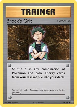 Brock's Grit 74/108 - XY  Evolutions Reverse Holofoil - Poke-Collect