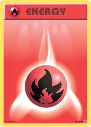 Fire Energy 92/108 - XY  Evolutions Reverse Holofoil - Poke-Collect