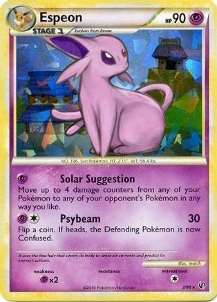 Espeon - 2/90 (HGSS Undaunted - Cracked Ice Holo) 2 - Deck Exclusives Holofoil - Poke-Collect