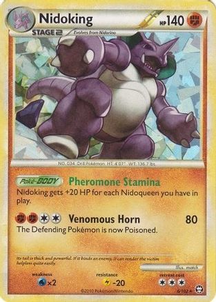 Nidoking - 6/102 (Cracked Ice Holo) 6 - Deck Exclusives Holofoil - Poke-Collect