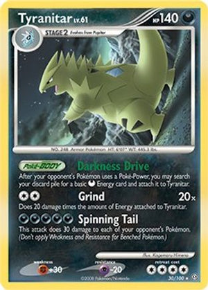 Tyranitar - 30/100 (DP Stormfront) 30 - Deck Exclusives Holofoil - Poke-Collect