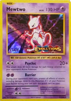 Mewtwo (XY Evolutions Staff Prerelease) 51 - XY Promos Holofoil - Poke-Collect