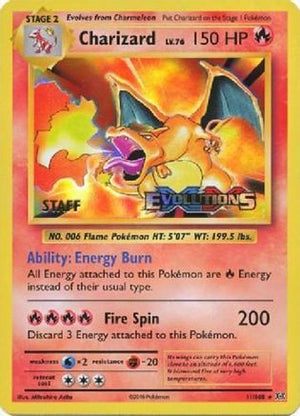 Charizard (XY Evolutions Staff Prerelease) 11 - XY Promos Holofoil