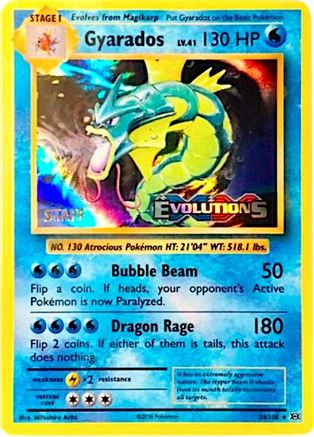 Gyarados (XY Evolutions Staff Prerelease) 34 - XY Promos Holofoil - Poke-Collect