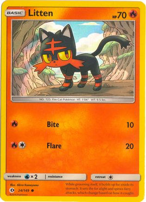 Litten - 24/149 (Water Web Holo) 24 - Miscellaneous Cards & Products Holofoil