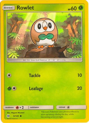 Rowlet - 9/149 (Water Web Holo) 9 - Miscellaneous Cards & Products Holofoil - Poke-Collect