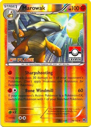 Marowak - 78/162 (Pokemon League) [4th Place] 78 - League & Championship Cards Reverse Holofoil - Poke-Collect