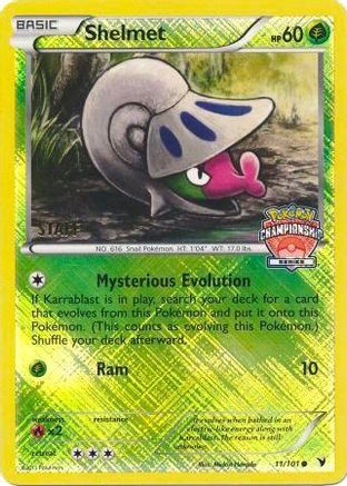Shelmet 11/101 (Championship Series) [Staff] 11 - League & Championship Cards Reverse Holofoil - Poke-Collect