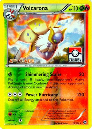Volcarona - 15/114 (Pokemon League) [4th Place] 15 - League & Championship Cards Reverse Holofoil - Poke-Collect