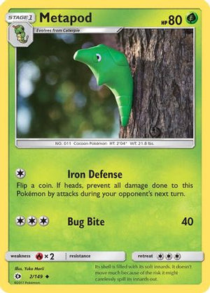 Metapod 2/149 - Sun & Moon - Poke-Collect