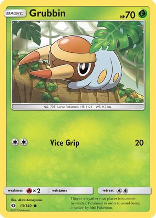 Grubbin 13/149 - SM Base Set - Poke-Collect