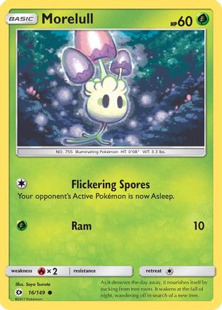 Morelull 16/149 - SM Base Set Reverse Holofoil - Poke-Collect