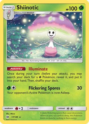 Shiinotic 17/149 - Sun & Moon Reverse Holofoil - Poke-Collect