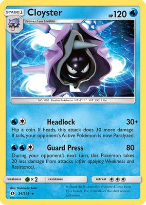 Cloyster 34/149 - Sun & Moon