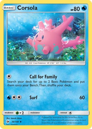 Corsola 36/149 - SM Base Set - Poke-Collect