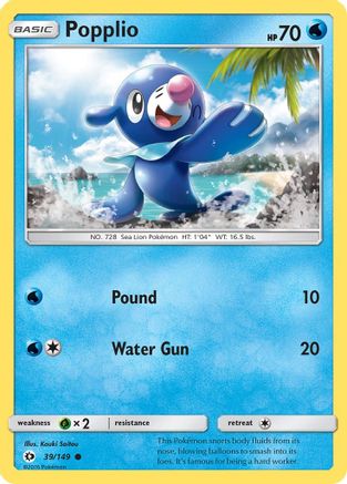 Popplio 39/149 - SM Base Set