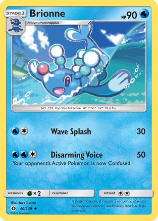 Brionne 40/149 - SM Base Set Reverse Holofoil - Poke-Collect