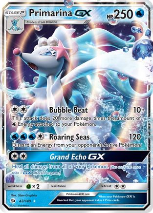 Primarina GX 42/149 - SM Base Set Holofoil - Poke-Collect