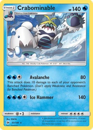 Crabominable 43/149 - SM Base Set - Poke-Collect