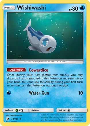 Wishiwashi 44/149 - Sun & Moon Reverse Holofoil - Poke-Collect