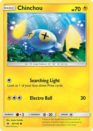 Chinchou 49/149 - SM Base Set Reverse Holofoil - Poke-Collect