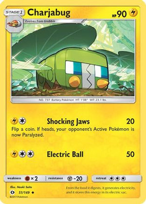 Charjabug 51/149 - Sun & Moon Reverse Holofoil