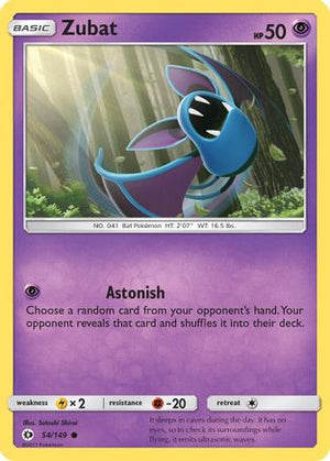 Zubat 54/149 - Sun & Moon Reverse Holofoil - Poke-Collect