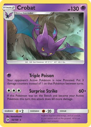 Crobat 56/149 - Sun & Moon Reverse Holofoil