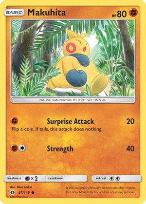 Makuhita 67/149 - Sun & Moon Reverse Holofoil - Poke-Collect