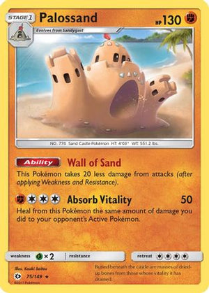 Palossand 75/149 - Sun & Moon Reverse Holofoil - Poke-Collect