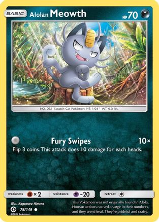 Alolan Meowth 78/149 - Sun & Moon - Poke-Collect