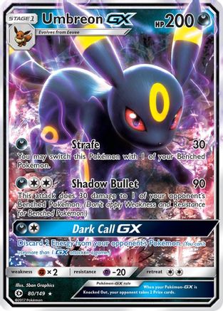 Umbreon-GX 80/149 - Sun & Moon Holofoil - Poke-Collect