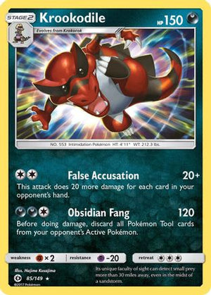 Krookodile 85/149 - Sun & Moon Holofoil - Poke-Collect
