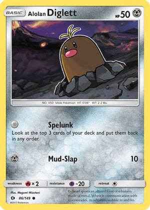 Alolan Diglett 86/149 - Sun & Moon Reverse Holofoil - Poke-Collect
