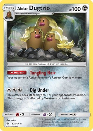 Alolan Dugtrio 87/149 - Sun & Moon Holofoil - Poke-Collect