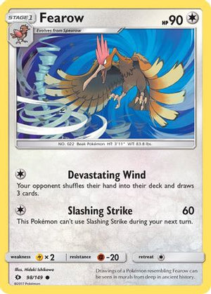 Fearow 98/149 - Sun & Moon Reverse Holofoil - Poke-Collect