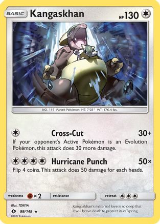 Kangaskhan 99/149 - SM Base Set Reverse Holofoil - Poke-Collect