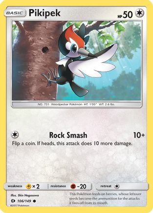 Pikipek 106/149 - SM Base Set Reverse Holofoil - Poke-Collect