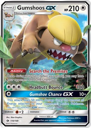 Gumshoos-GX 110/149 - Sun & Moon Holofoil - Poke-Collect