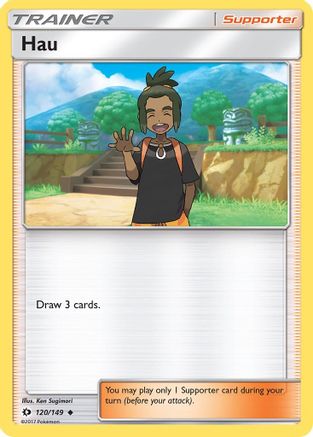 Hau 120/149 - SM Base Set Reverse Holofoil - Poke-Collect
