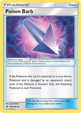 Poison Barb 124/149 - SM Base Set Reverse Holofoil - Poke-Collect