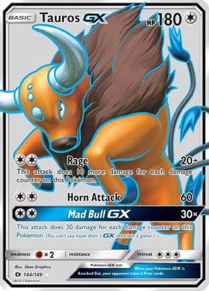 Tauros-GX 144/149 - Sun & Moon Holofoil - Poke-Collect
