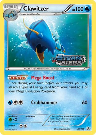 Clawitzer (XY Steam Siege Prerelease) XY146/211 - XY Promos Holofoil - Poke-Collect