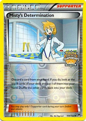 Misty's Determination - 104/122 (Regional Championships) 104 - League & Championship Cards Reverse Holofoil - Poke-Collect