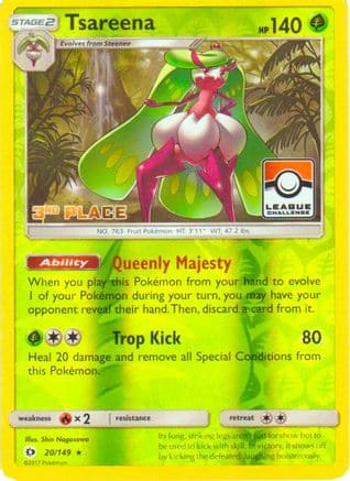 Tsareena - 20/149 (League Challenge) [3rd Place] 20 - League & Championship Cards Reverse Holofoil - Poke-Collect
