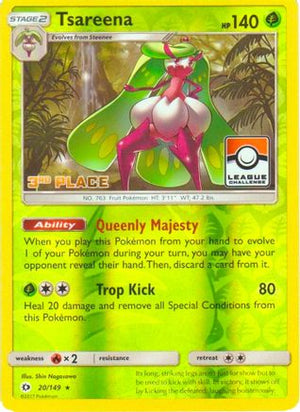Tsareena - 20/149 (League Challenge) [3rd Place] 20 - League & Championship Cards Reverse Holofoil - Poke-Collect
