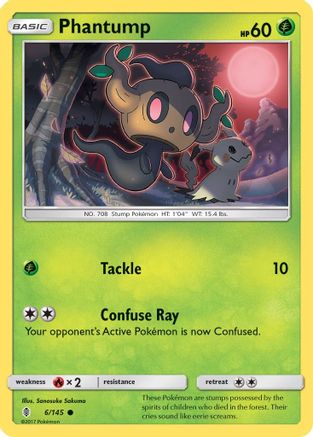 Phantump 6/145 - Guardians Rising Reverse Holofoil - Poke-Collect