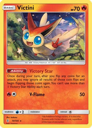 Victini 10/145 - Guardians Rising Holofoil - Poke-Collect
