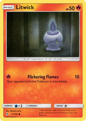 Litwick 11/145 - SM  Guardians Rising Reverse Holofoil